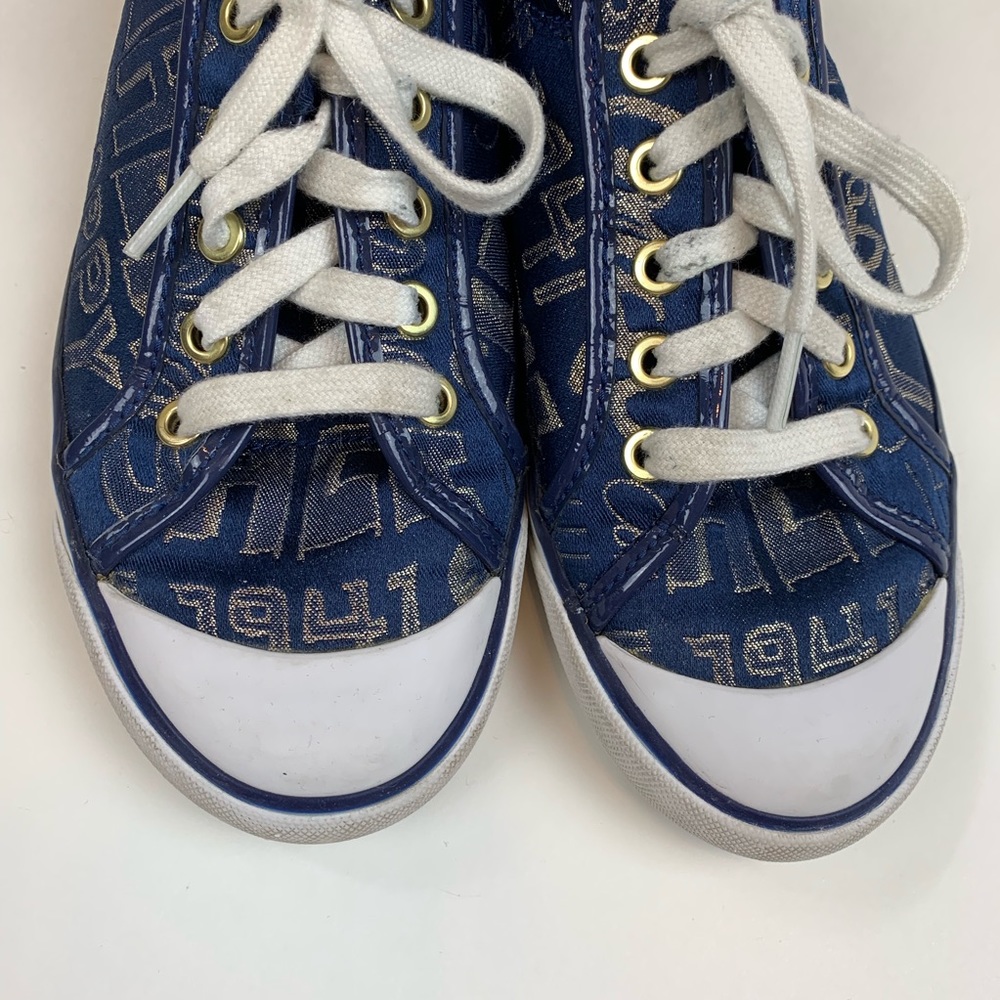 Coach Barrett Sneakers Size 7.5 B Lace-up Leather - Picture 2 of 8